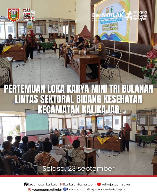 Pertemuan Loka Karya Mini Triwulanan Lintas Sektoral Bidang Kesehatan kecamatan kalikajar